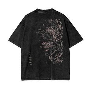 Camiseta de Alta Calidad DTG con Lavado Ácido Estilo Vintage, 250 g/m², Camiseta Estampada con Diseño Gráfico Oversize para Hombre - Product Image 2