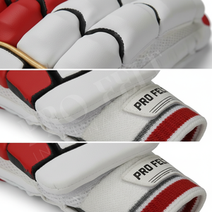 Top Quality Sportswear Training Club Cricket Batting <b>Gloves</b> Red & White Professional Player <b>Gloves</b> Durable Grip Comfort Fit - Product Image 3
