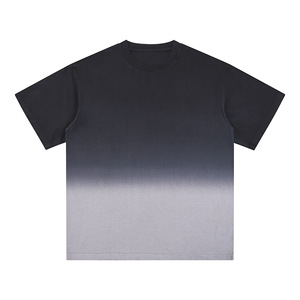 เสื้อยืดสตรีทแวร์ผู้ชายผ้าฝ้าย 100% แบบสั่งทำจากโรงงาน ย้อมสีแบบ Acid Wash ซีดจางไล่เฉดสี  ทรงโอเวอร์ไซส์ หนา ทนทาน สีพื้น - Product Image 3