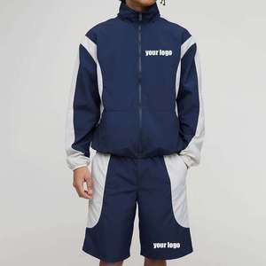 Custom Made 2PCS <b>Mens</b> Windbreaker <b>Shorts</b> Sets Solid Printed Logo Streetwear Regular Fit Training Jogging Eco-Friendly Breathable - Product Image 4