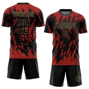 ชุดฟุตบอล OEM ชุดกีฬา โพลีเอสเตอร์ 100% ออกแบบเองได้ ไซส์ใหญ่ แขนครึ่งตัว โลโก้ด้านหน้า ระบายอากาศได้ดี Alexandria Industries - Product Image 1