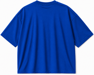 Camiseta de Manga Corta Extra Grande para Hombre con Logotipo Personalizado, Cuello Redondo, Diseño de Letras Impresas en la Parte Delantera, Tejido de Punto Informal, Color Azul - Product Image 2