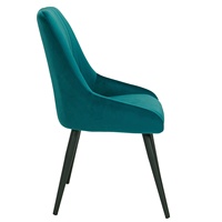 Fauteuil moderne en velours vert rembourré Global orbit GO-LDC1190 pour salon, chambre, appartement, bureau à domicile, salle à manger, cuisine, hôtel
