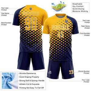 Factory Direct Selling Sublimated Soccer Jersey Set Breathable Short Sleeve Sporty Style Soccer Uniform For Unisex - Product Image 6