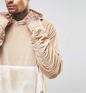 Latest Design Men's Clothing <b>Velour</b> Hoodies Drop Shoulder Oversized Jogger Running Velvet Pullover Hooded Winter Wear Breathable - Product Image 2