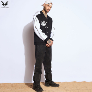 Recycled <b>Wool</b> Varsity <b>Jacket</b> Custom Premium Quality Sustainable Blank Minimalist Fashion College Wear <b>Jacket</b> <b>Men</b> Women - Product Image 3