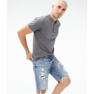 Shorts en jean décontractés pour hommes, 100% coton, coupe ample, séchage rapide, respirant, service OEM/ODM - Product Image 2