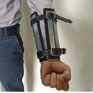 Medieval Steel Vambraces Handmade Knight Forearm Bracers Plate Arm Guards Wearable Armor for sca Reenactment Easter & Halloween - Product Image 5