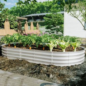 Kit per Orto Rialzato 8x4x1ft in Acciaio Zincato Resistente, Fioriera per Verdure, Fiori ed Erbe da Esterno, Vasi e Fioriere - Product Image 6