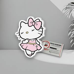 Plaque d'extension de cils tendance Hello Kitty en forme de cœur, carrée, papillon, fleur, en acrylique magnétique, écologique et imperméable - Product Image 1