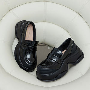 Mocassins à plateforme en PU pour femme Ann'S, semelle épaisse, talon de 6,5 cm, doublure de talon rembourrée, soutien de la voûte plantaire, chaussures décontractées et tendance - Product Image 2