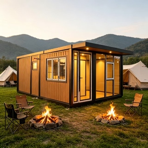 Maison conteneur pliable préfabriquée moderne et respirante 20FT, module d'habitation extensible à double aile, hôtel moderne du milieu du siècle, garantie 1 an - Product Image 6