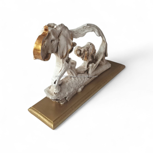 AG Elements - Escultura Decorativa de Mesa de la Familia Elefante en Poliresina, Adorno de Lujo para Decoración de Interiores del Hogar - Product Image 4
