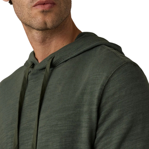 Sudadera con Capucha para Hombre, Color Verde Oscuro, Corte Regular, Informal, de Felpa, Tejida, de Color Sólido, Transpirable, Ecológica, con Diseño de Bolsillo - Product Image 6