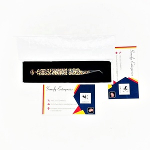 Pinzas para Pestañas Somofy Enterprises, Diseño Inferior con Estampado de Leopardo, Acero Inoxidable, Punta Suave, Agarre Perfecto, 10 mm, Caja de Herramientas de Precisión - Product Image 2