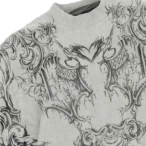 เสื้อยืดยูนิเซ็กซ์ แขนยาว คอโอ ดีไซน์เรียบง่าย สไตล์สตรีท พิมพ์ลายดิจิทัล ผ้าฝ้าย 100% ทรงโอเวอร์ไซส์ โลโก้ด้านหน้า น้ำหนัก 220 กรัม สวมใส่สบาย - Product Image 5
