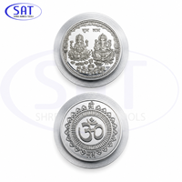 SAT Jewelry Matrices de gravure pour bijoux en or et argent, thèmes Déesse Saraswati et Pièce de monnaie en or 916 avec marquage d'or, à double polissage, Singapour Thaïlande France