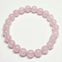 Bracelet extensible en perles de quartz rose naturel 8 mm pour femme, certifié par un tiers, vente en gros, idéal pour le quotidien