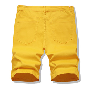 Shorts en jean déchiré vert olive pour homme, style cargo, taille mi-haute, décontracté, pour l'été, 100 % coton tissé - Product Image 6