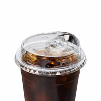 Couvre-boisson personnalisé en PET transparent de qualité alimentaire, écologique et jetable, résistant, pour café glacé et boissons froides