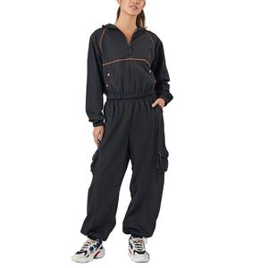 Ensemble de survêtement décontracté pour femmes, deux pièces, pantalon à taille élastique, coupe-vent, doublure en maille, séchage rapide, respirant - Product Image 5
