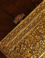 Pochette de soirée vintage de qualité supérieure, ornée de perles, avec chaînes, pompon et diamants, pour robe de mariée indienne