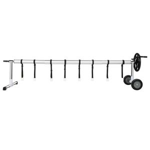 Rotolo di Pellicola per Piscina Nera a Cinque Sezioni (1,15m Ciascuna) da 18 Piedi, Capacità di Carico 60kg, Coperture e Avvolgitori per Piscine - Product Image 1