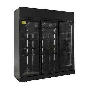 Congélateur commercial vertical avec trois portes battantes, capacité de stockage de 1560 L, pour crème glacée, viande congelée, boissons, magasin - Product Image 2