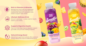 Bebida Saludable de Smoothie de Marca Privada OEM Hecha con Frutas Tropicales Frescas de Primera Calidad 250ml 330ml 500ml con 30 Sabores en Botella PET - Product Image 2