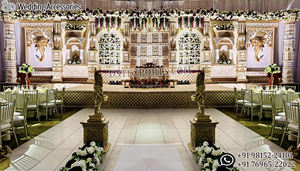 Decoración de escenario de fibra para boda, escenario decorativo de lujo de estilo indio, con temática real, para recepción y noche, para el hogar - Product Image 2