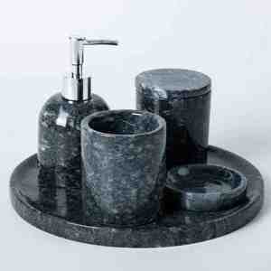 Elegant <b>White</b> Oval Polyresin <b>Bathroom</b> <b>Set</b> Durable <b>Accessories</b> Wholesale - Product Image 5