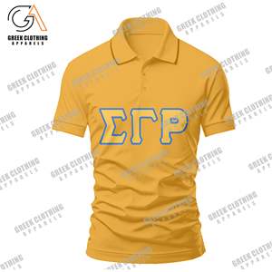 Vente en gros de t-shirts à manches courtes avec lettres pour hommes, vêtements de fraternité et de sororité, vêtements de vie grecque, polos de sororité - Product Image 5