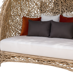 ARTERRA Chaise longue de luxe moderne en teck avec baldaquin pour piscine et plage, coussins résistants aux UV, idéale pour hôtel - Product Image 5