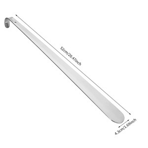 Customize Sizes - Premium Stainless Steel & Metal Smooth <b>Shoe</b> Horn Long Handle <b>for</b> <b>Men</b> Women Seniors Kids 54 cm 83 cm - Product Image 1