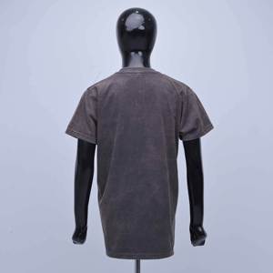 Camisetas de alta calidad con logotipo personalizado, de manga corta, cuello redondo, transpirables, con lavado ácido, elegantes y modernas para mujer, camisetas informales a la moda. - Product Image 3