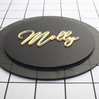 Service de gravure laser acrylique personnalisé, gravure OEM, acrylique miroir découpé au laser, acrylique doré, épaisseur 3-5 mm, marque FYTY