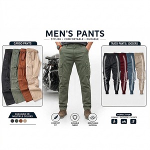 Pantalones Cargo Ligeros para Hombre al por Mayor, Estilo Casual con Cintura Elástica, Transpirables, con Parches, Cintura Ajustable y Frente Plano - Product Image 5