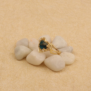 Apatite Mohave <b>Turquoise</b> Heart Shape 18K Gold Plated <b>Ring</b> , Jewelry For Women Gift For Her - Product Image 3