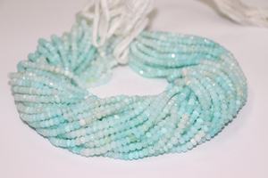 Natural Peruvian Opal Faceted Rondelle Beads 4-4.5 mm 13 Inches Strand for Jewelry Making - Product Image 3