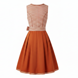 เดรส Dirndl แบบใหม่สำหรับผู้หญิง ปักลายเยอรมัน ผ้าระบายอากาศได้ดี ความยาวระดับเข่า ไม่มีแขน สไตล์ Oktoberfest - Product Image 2