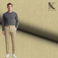 Tissu en coton Coolmax 260 GSM, sergé cassé extensible, évacuant l'humidité, pour pantalons chino – Fournisseur de textiles vestimentaires