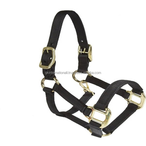 Sangle en nylon épais triple pli licou de cheval en nylon léger dans toutes les tailles et couleurs personnalisées avec matériel en laiton en acier inoxydable - Product Image 4