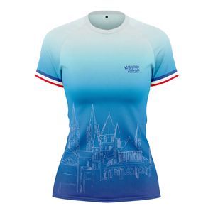 Camiseta de Maratón Sublimada con Logotipo Personalizado OEM, Corte Regular, Transpirable, de Secado Rápido, Ropa Deportiva de Poliéster de Alta Calidad, Cuello Redondo - Product Image 3