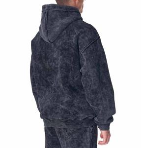 Survêtements de sport OEM en coton 100% imprimé délavé à l'acide, ensemble de jogging personnalisé en gros, sweat à capuche oversize et pantalon baggy pour hommes - Product Image 4