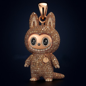 Cadena de eslabones cubanos de diamante cultivado en laboratorio de oro rosa de plata de ley chapada en oro de nuevo diseñador Hip Hop de moda para fiestas certificadas VVS - Product Image 2