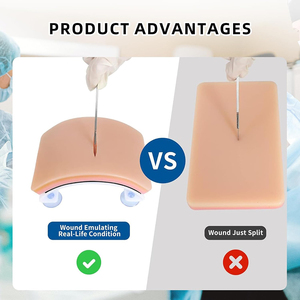 Kits d'instruments de pratique de suture chirurgicale pour étudiants en médecine, comprenant tampons de plaies, pinces chirurgicales, ciseaux à iris et manches de scalpel - Product Image 4