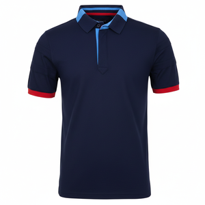 Polo homme personnalisé avec logo, coton mélangé respirant de haute qualité, manches courtes, polos de golf vierges en gros - Product Image 1