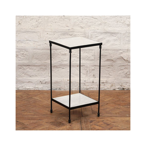 Marble <b>Side</b> <b>Table</b> With Iron Frame Stylish Modern Accent <b>Table</b> New Arrival <b>Sofa</b> End <b>Table</b> Customized Home Decor - Product Image 1