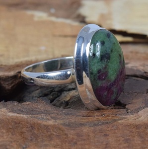 Natural Ruby Zoisite 925 Sterling Silver <b>Ring</b> Natural Gemstone Jewelry Natural Elegant <b>Boho</b> Statement <b>Ring</b> - Product Image 2