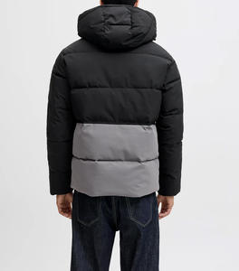 Veste d'hiver matelassée unisexe de haute qualité, couleur noire, manches longues, imperméable, respirante, fermeture éclair, style streetwear, service OEM pour adultes - Product Image 2